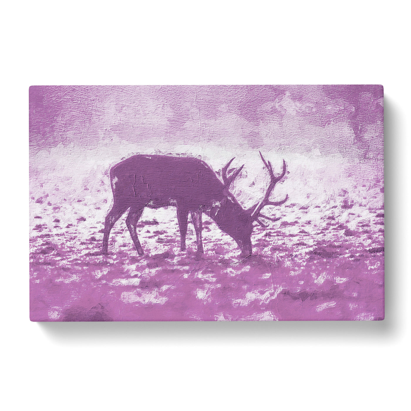 A Grazing Stag In Abstract Canvas Print Main Image