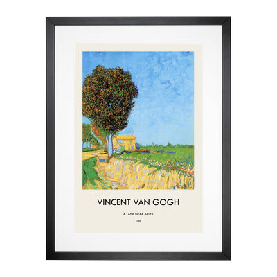 A Lane Near Arles Print By Vincent Van Gogh Framed Print Main Image