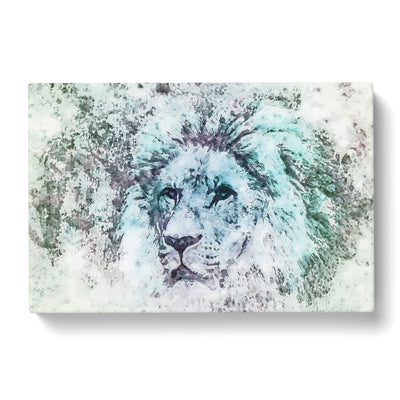 A Lion Portrait In Abstract Canvas Print Main Image
