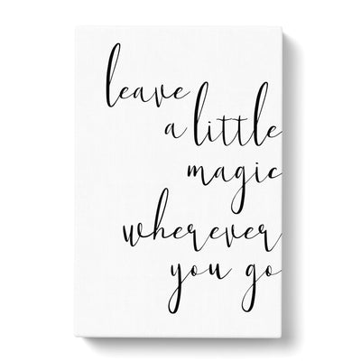 A Little Magic Typography Canvas Print Main Image