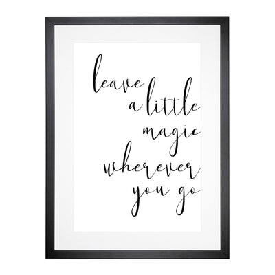 A Little Magic Typography Framed Print Main Image