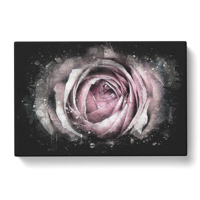 A Pale Pink Rose Paint Splash Canvas Print Main Image