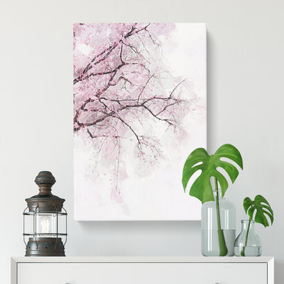 A Pink Cherry Blossom Tree Abstract Art