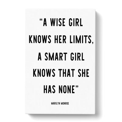 A Smart Girl Typography Canvas Print Main Image