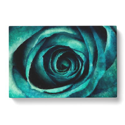 A Teal Rose Painting Canvas Print Main Image