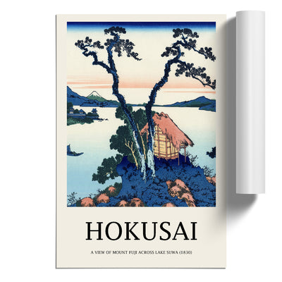 A View Of Mount Fuji Across Lake Suwa Print By Katsushika Hokusai