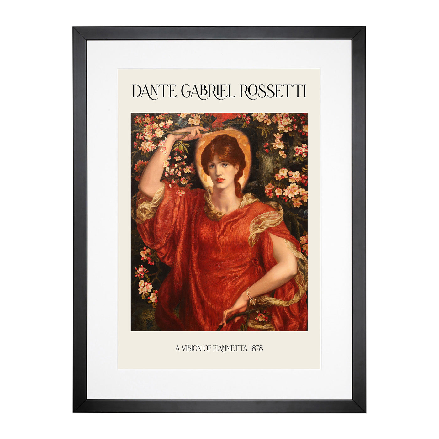 A Vision Of Fiammetta Print By Dante Gabriel Rossetti Framed Print Main Image