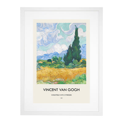 A Wheatfield With Cypresses Vol.2 Print By Vincent Van Gogh