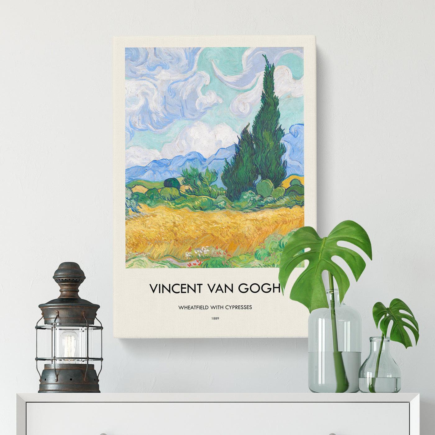 A Wheatfield With Cypresses Vol.2 Print By Vincent Van Gogh
