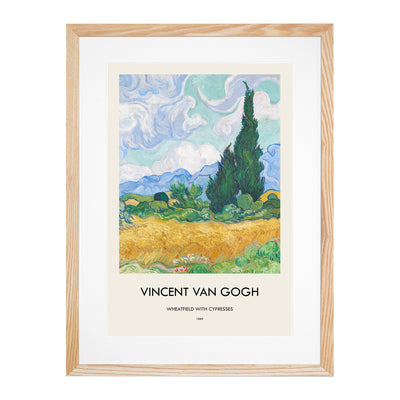 A Wheatfield With Cypresses Vol.2 Print By Vincent Van Gogh