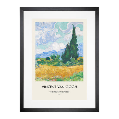 A Wheatfield With Cypresses Vol.2 Print By Vincent Van Gogh Framed Print Main Image