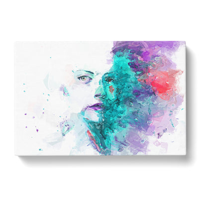 A Woman Contemplating In Abstract Canvas Print Main Image