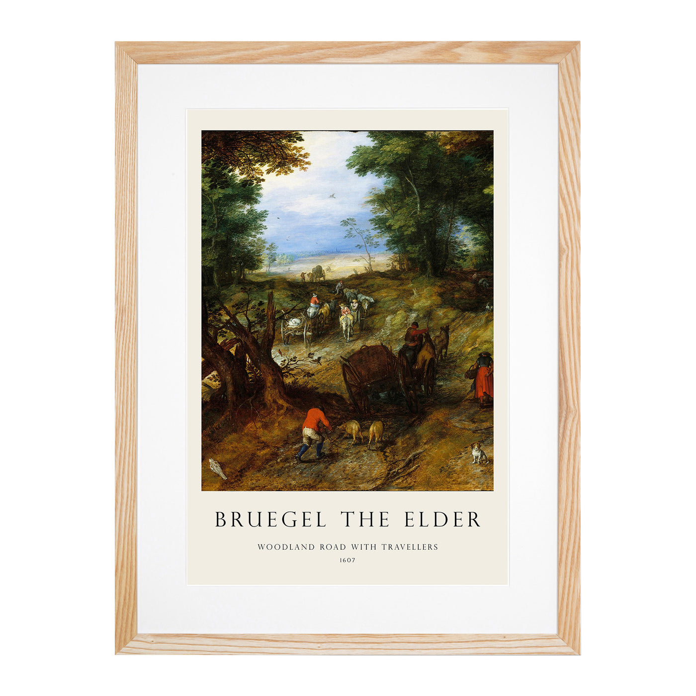 A Woodland Road With Travellers Print By Pieter Bruegel The Elder