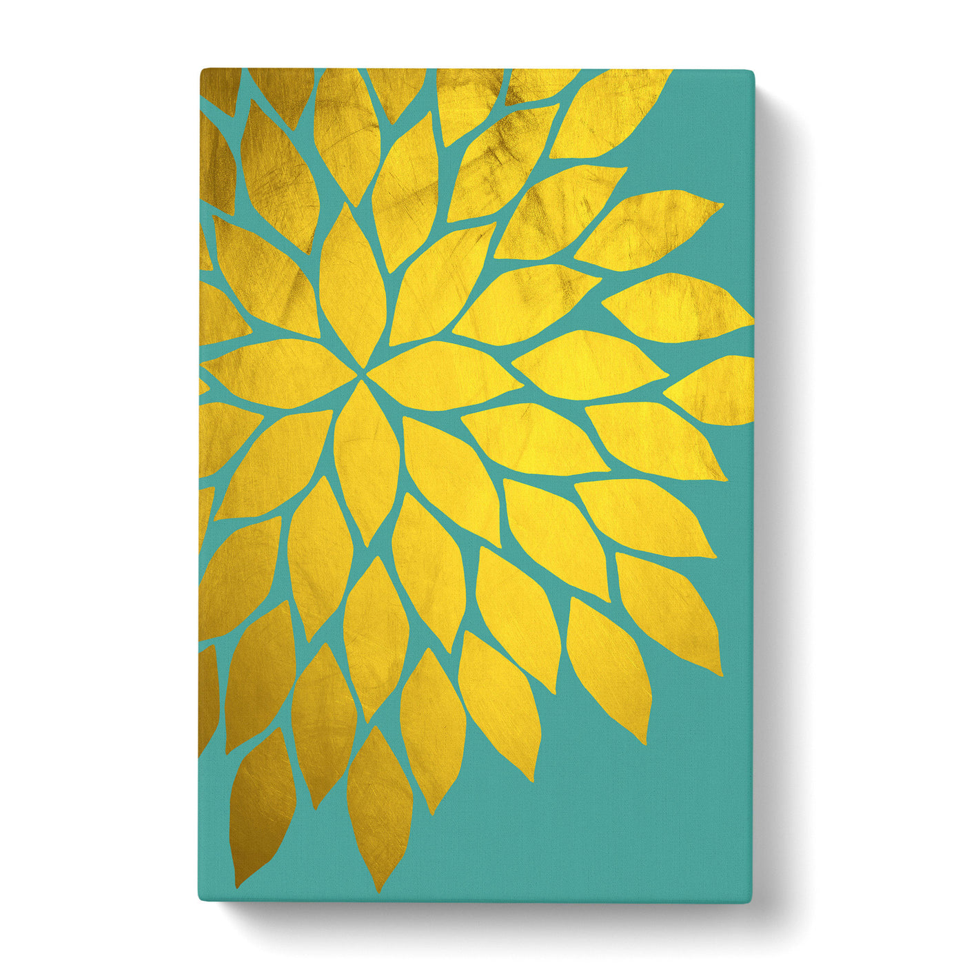 Abstract Leaves No.1 Gold Canvas Print Main Image