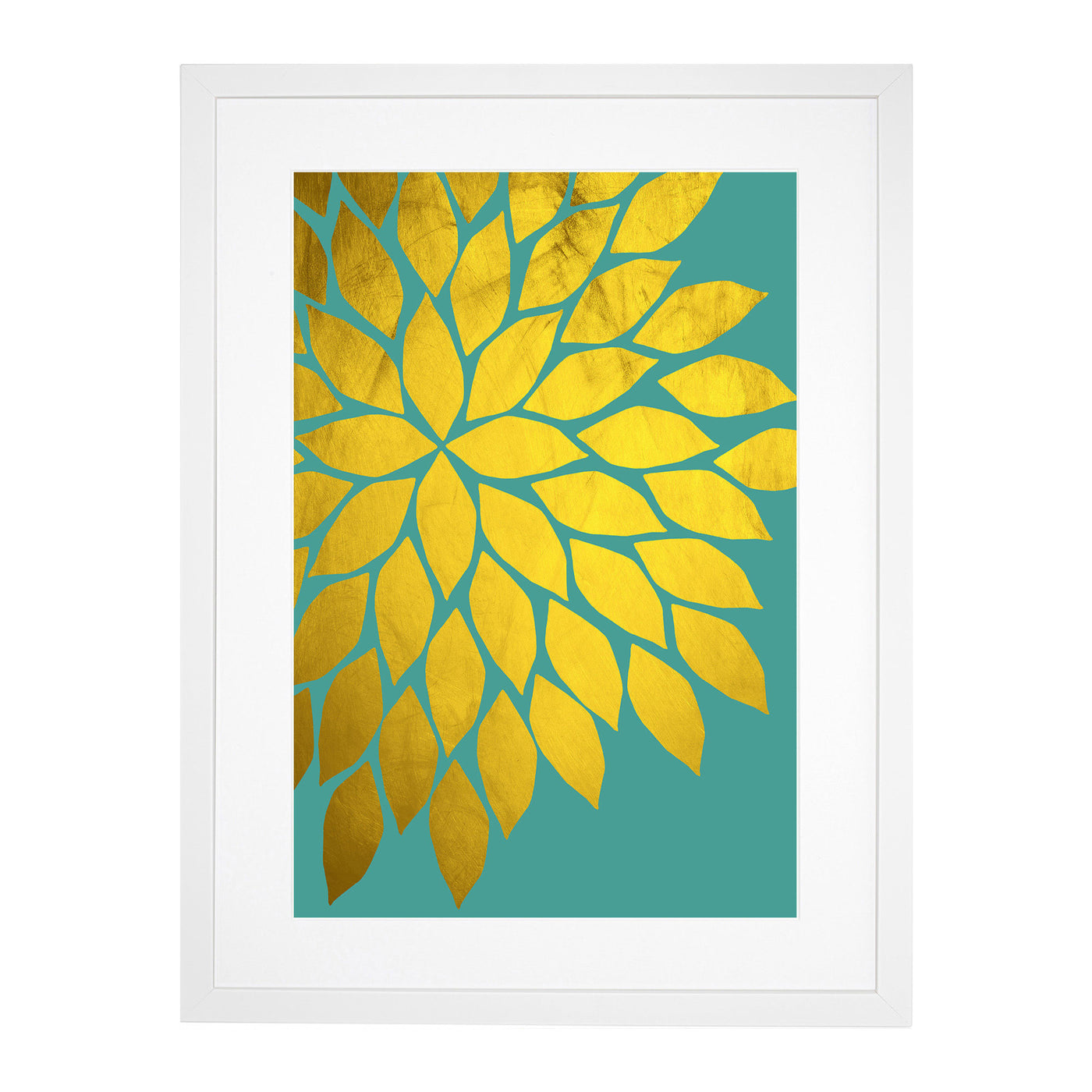 Abstract Leaves No.1 Gold