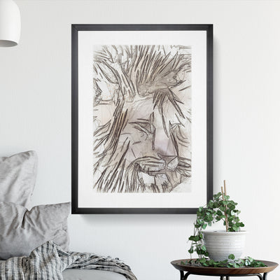 Abstract Lion Art