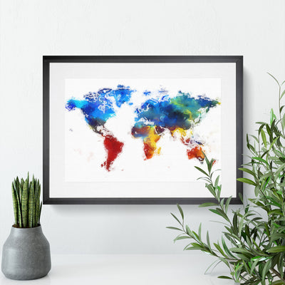 Abstract Map Of The World
