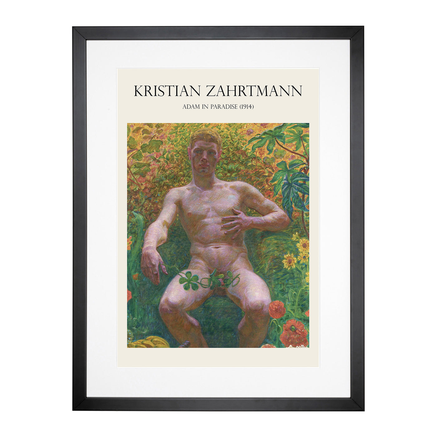 Adam In Paradise Print By Kristian Zahrtmann Framed Print Main Image