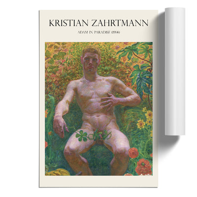 Adam In Paradise Print By Kristian Zahrtmann