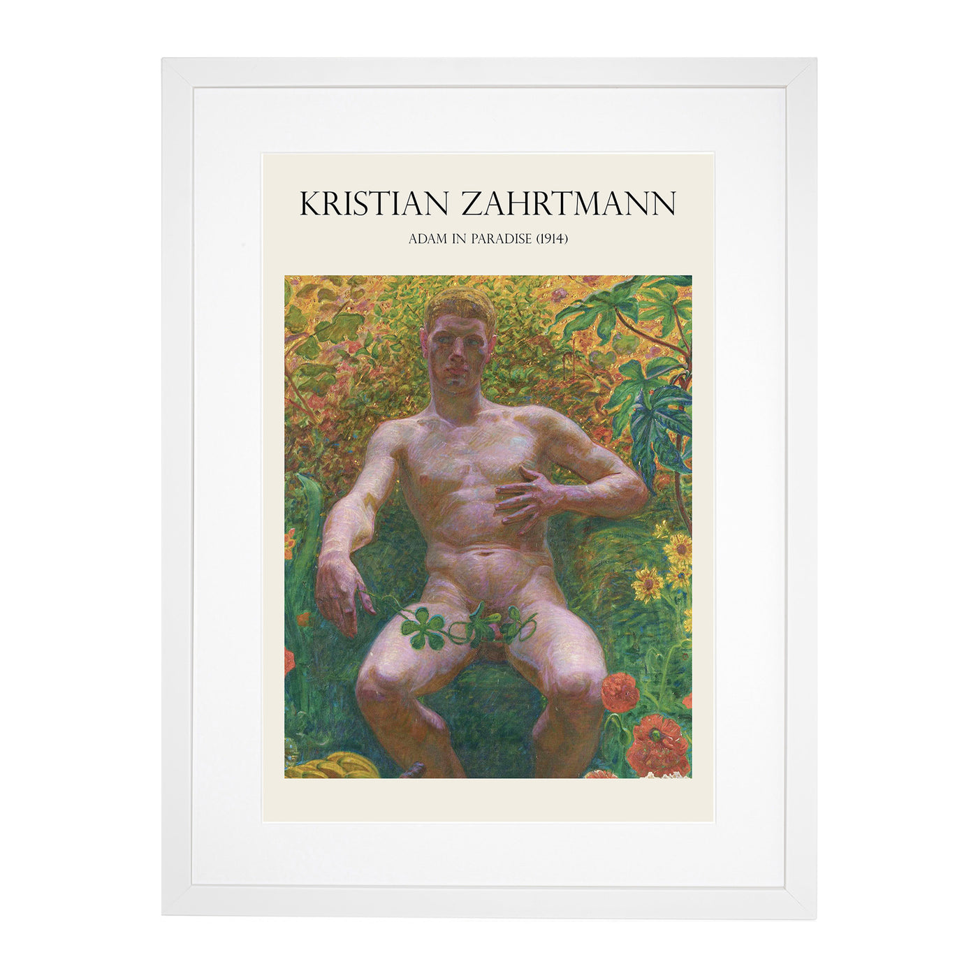 Adam In Paradise Print By Kristian Zahrtmann