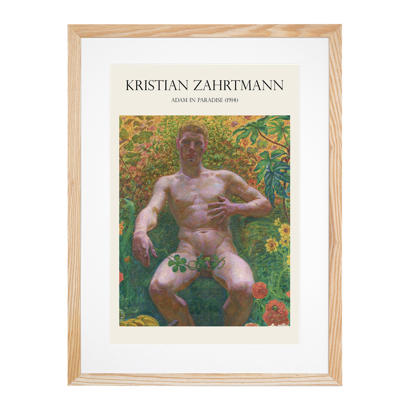 Adam In Paradise Print By Kristian Zahrtmann