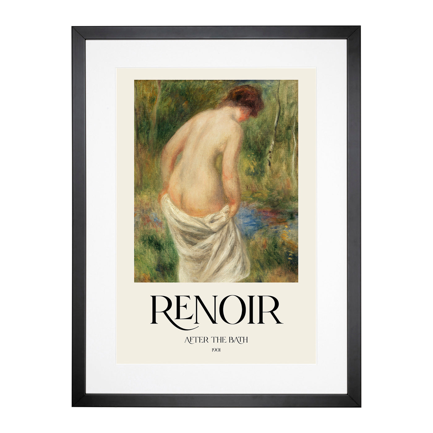 After The Bath Print By Pierre-Auguste Renoir Framed Print Main Image