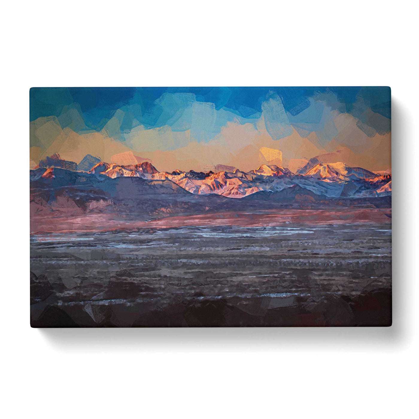 Alaskan Mountains At Dusk In Abstract Canvas Print Main Image