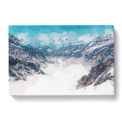 Aletsch Glacier In Switzerland In Abstract Canvas Print Main Image