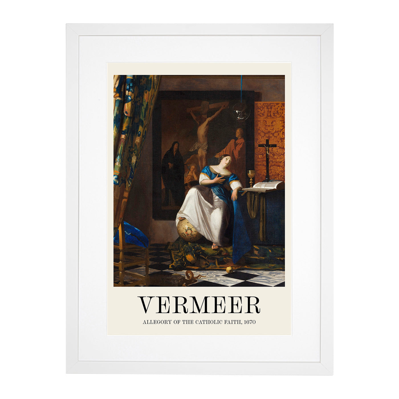 Allegory Of The Catholic Faith Print By Johannes Vermeer