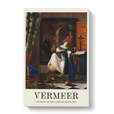 Allegory Of The Catholic Faith Print By Johannes Vermeer Canvas Print Main Image