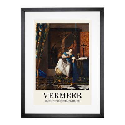 Allegory Of The Catholic Faith Print By Johannes Vermeer Framed Print Main Image