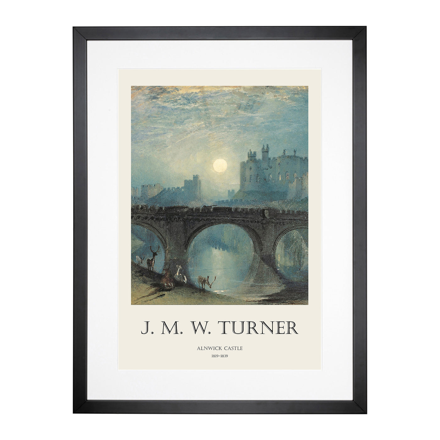 Alnwick Castle Print By Joseph-Mallord William Turner Framed Print Main Image