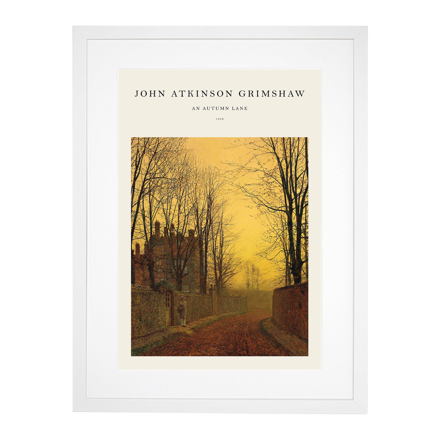 An Autumn Lane Print By John Atkinson Grimshaw