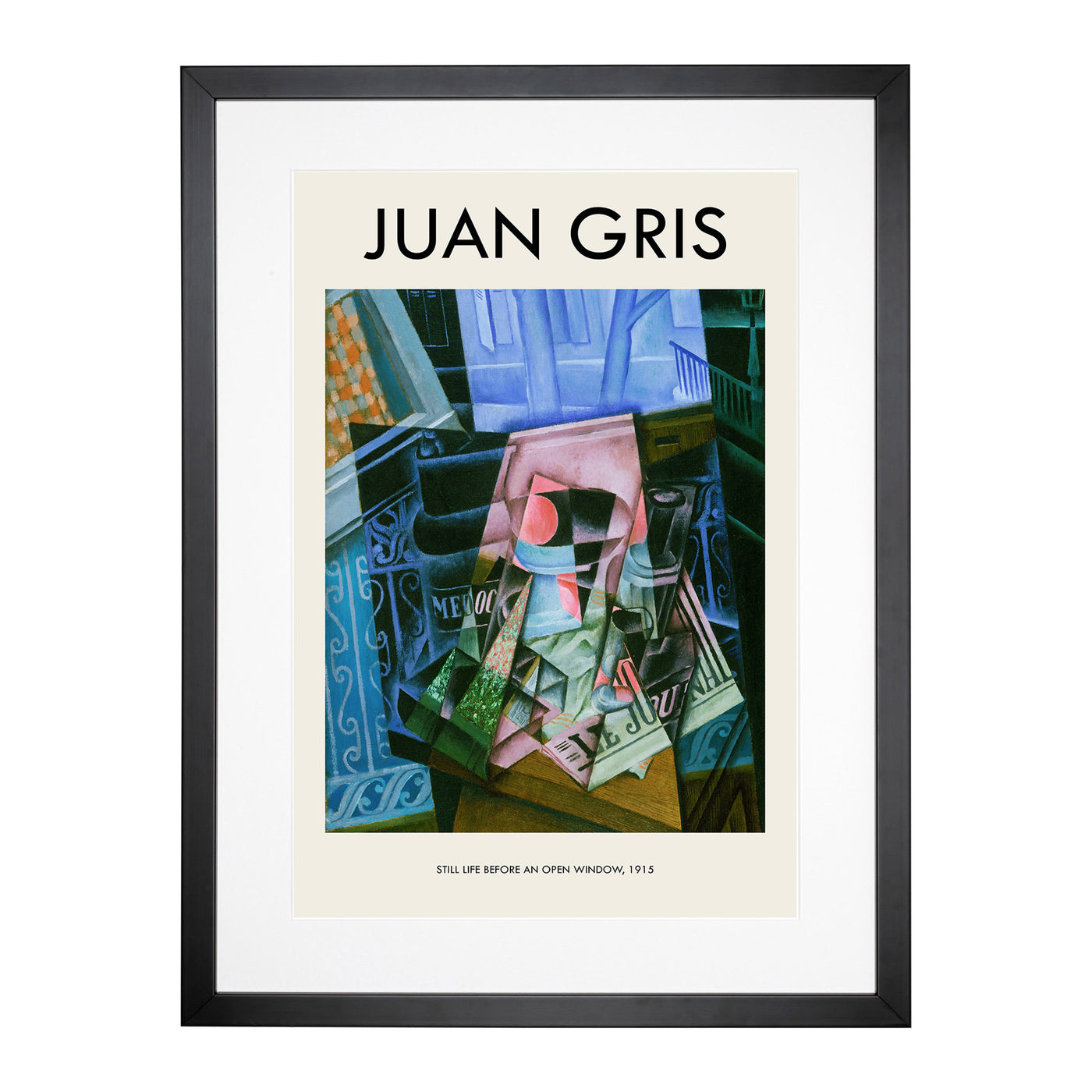 An Open Window Print By Juan Gris Framed Print Main Image