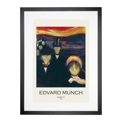 Anxiety Print By Edvard Munch Framed Print Main Image