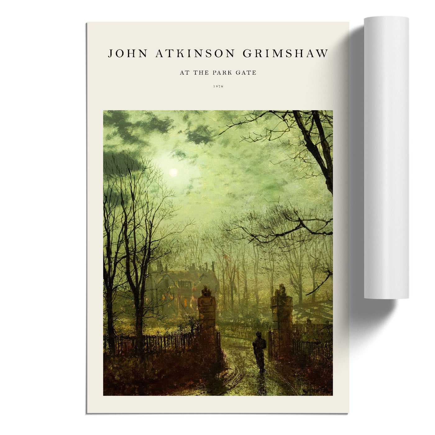 At The Park Gate Print By John Atkinson Grimshaw