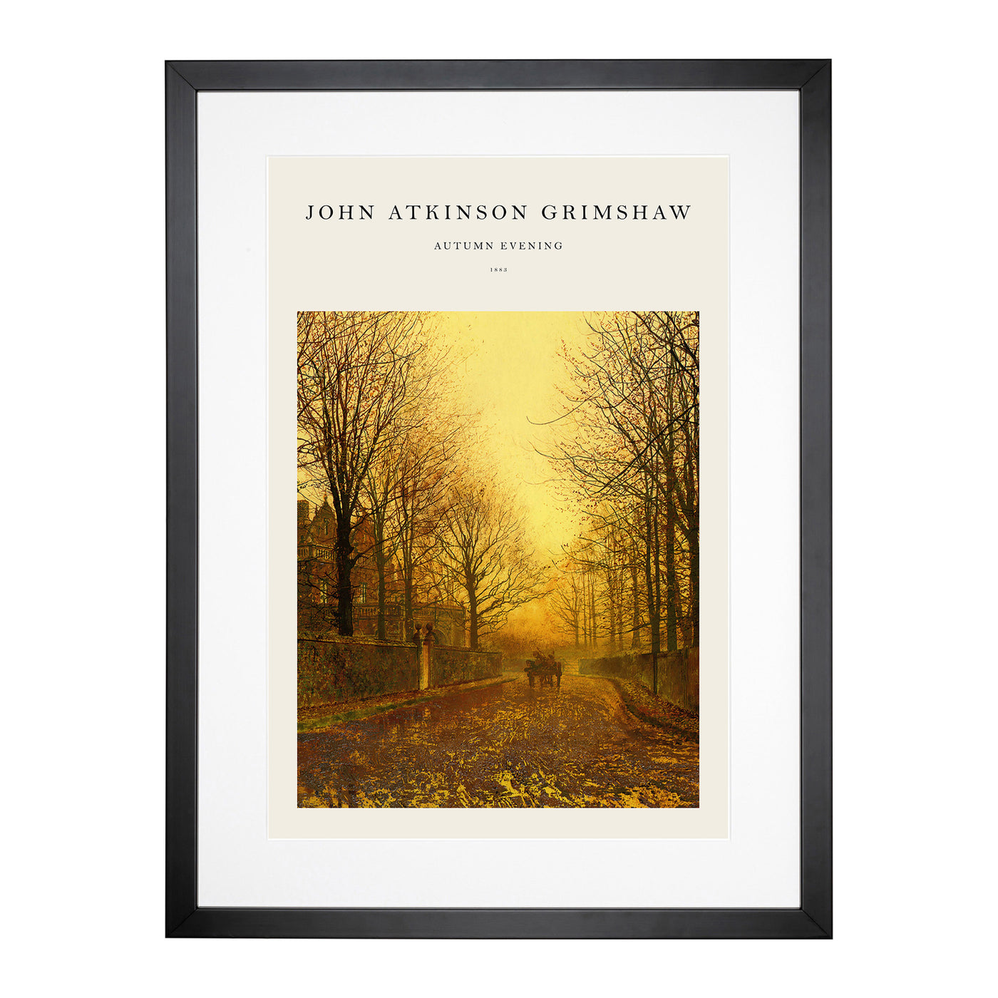 Autumn Evening Print By John Atkinson Grimshaw Framed Print Main Image