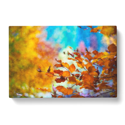 Autumn Leaves Abstract Painting Canvas Print Main Image