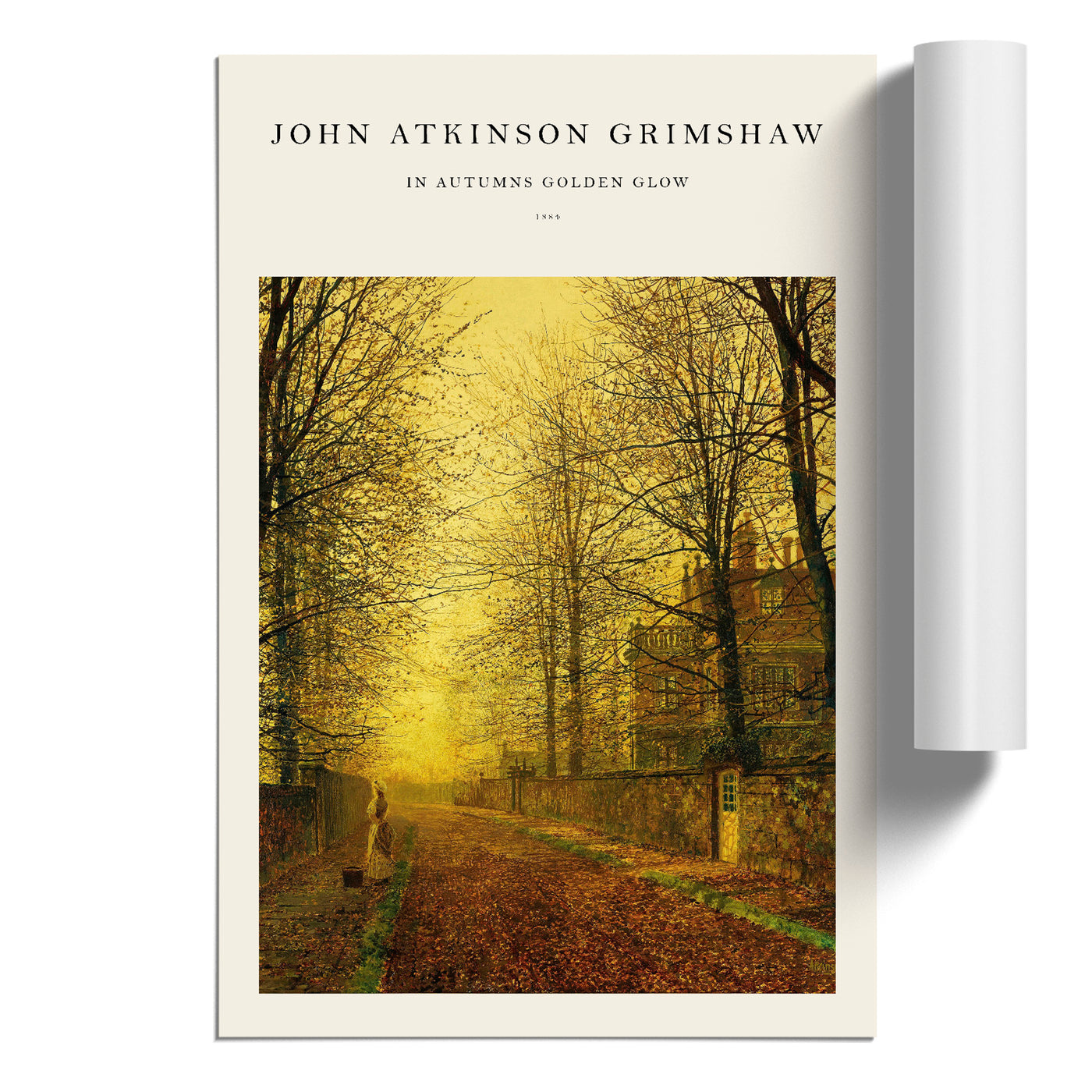 Autumns Golden Glow Print By John Atkinson Grimshaw