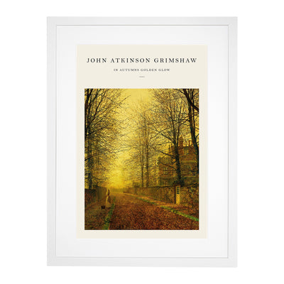 Autumns Golden Glow Print By John Atkinson Grimshaw