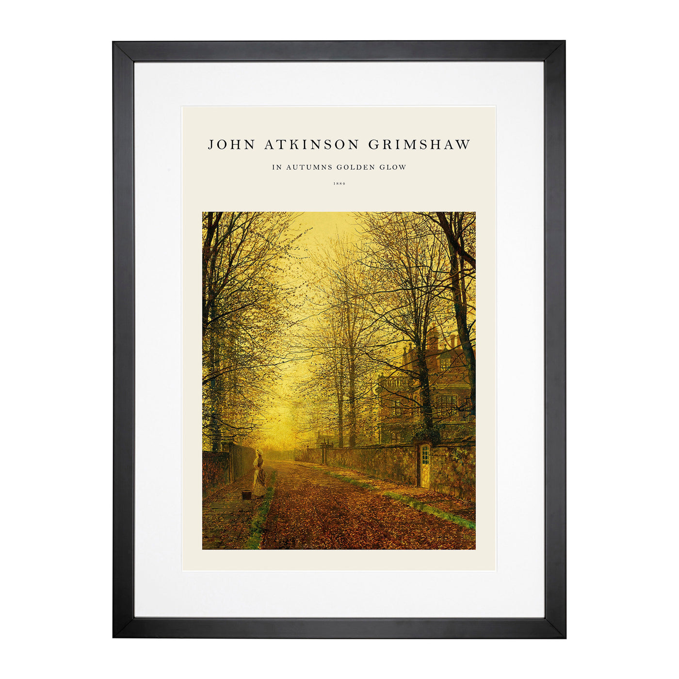 Autumns Golden Glow Print By John Atkinson Grimshaw Framed Print Main Image