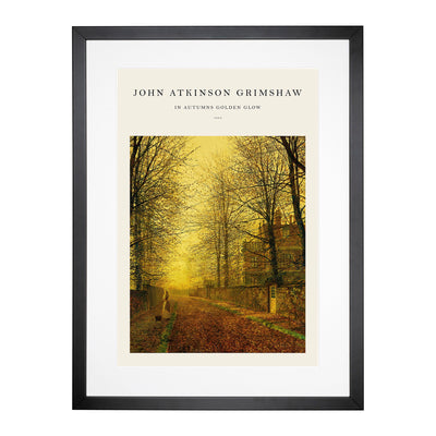 Autumns Golden Glow Print By John Atkinson Grimshaw Framed Print Main Image