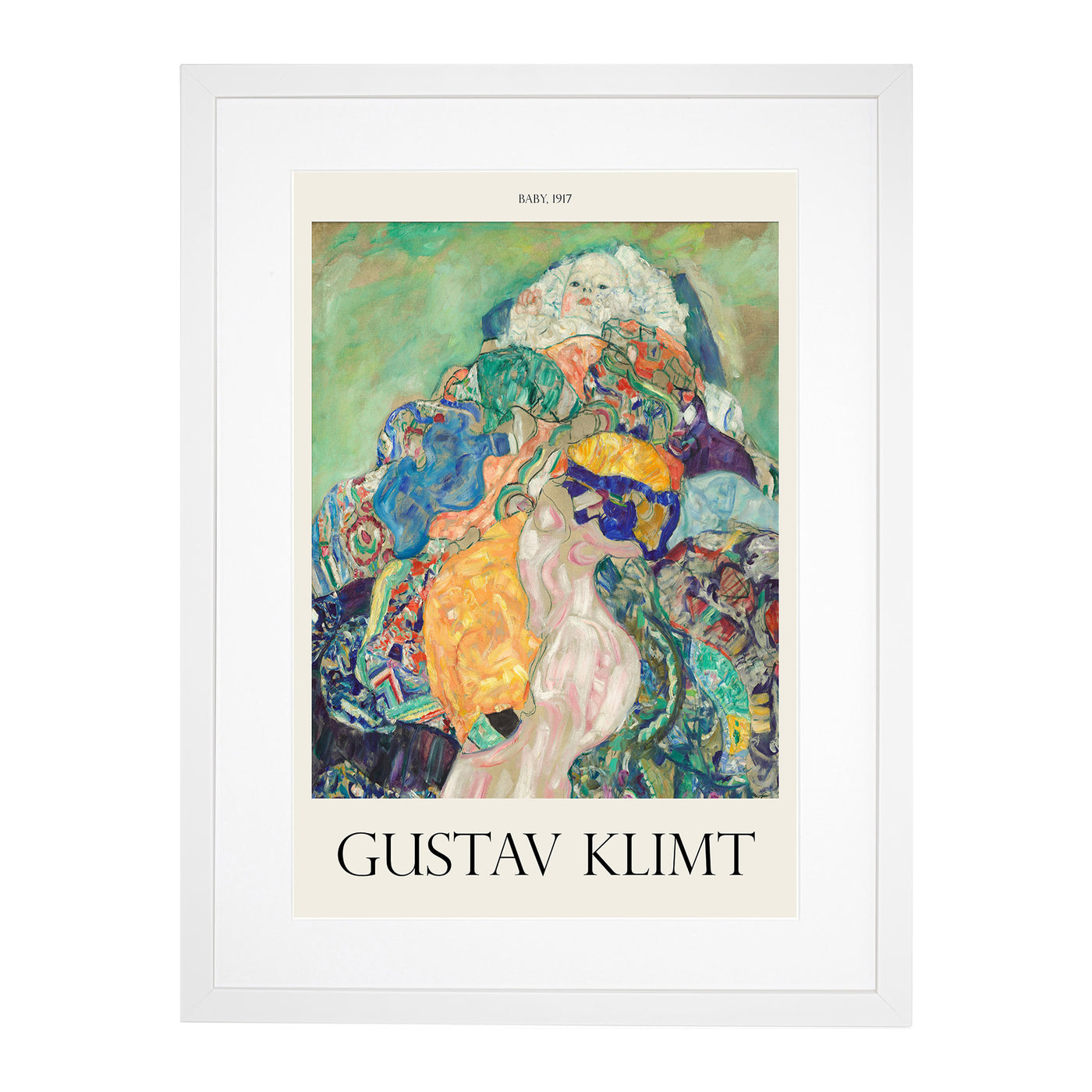 Baby Cradle Print By Gustav Klimt