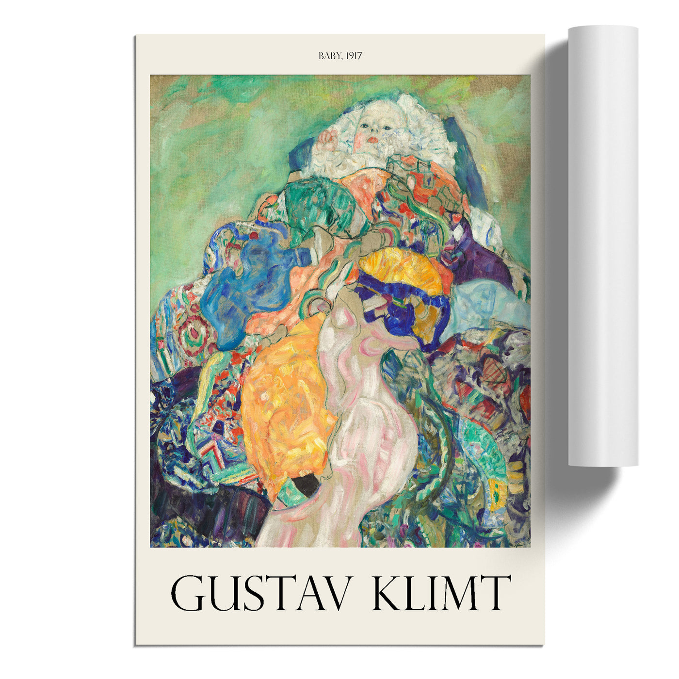 Baby Cradle Print By Gustav Klimt