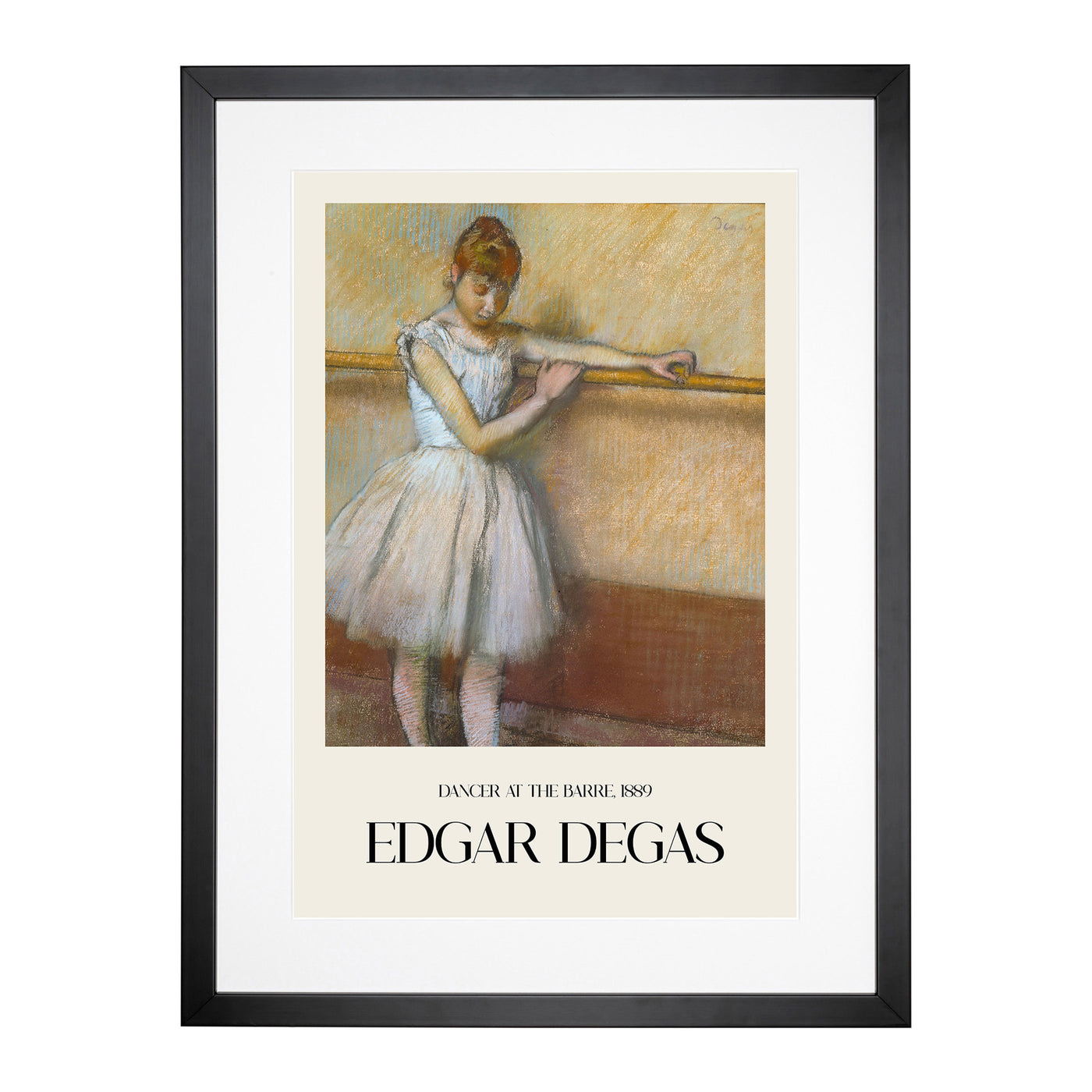 Ballet Ballerina Dancer At The Bar Print By Edgar Degas Framed Print Main Image