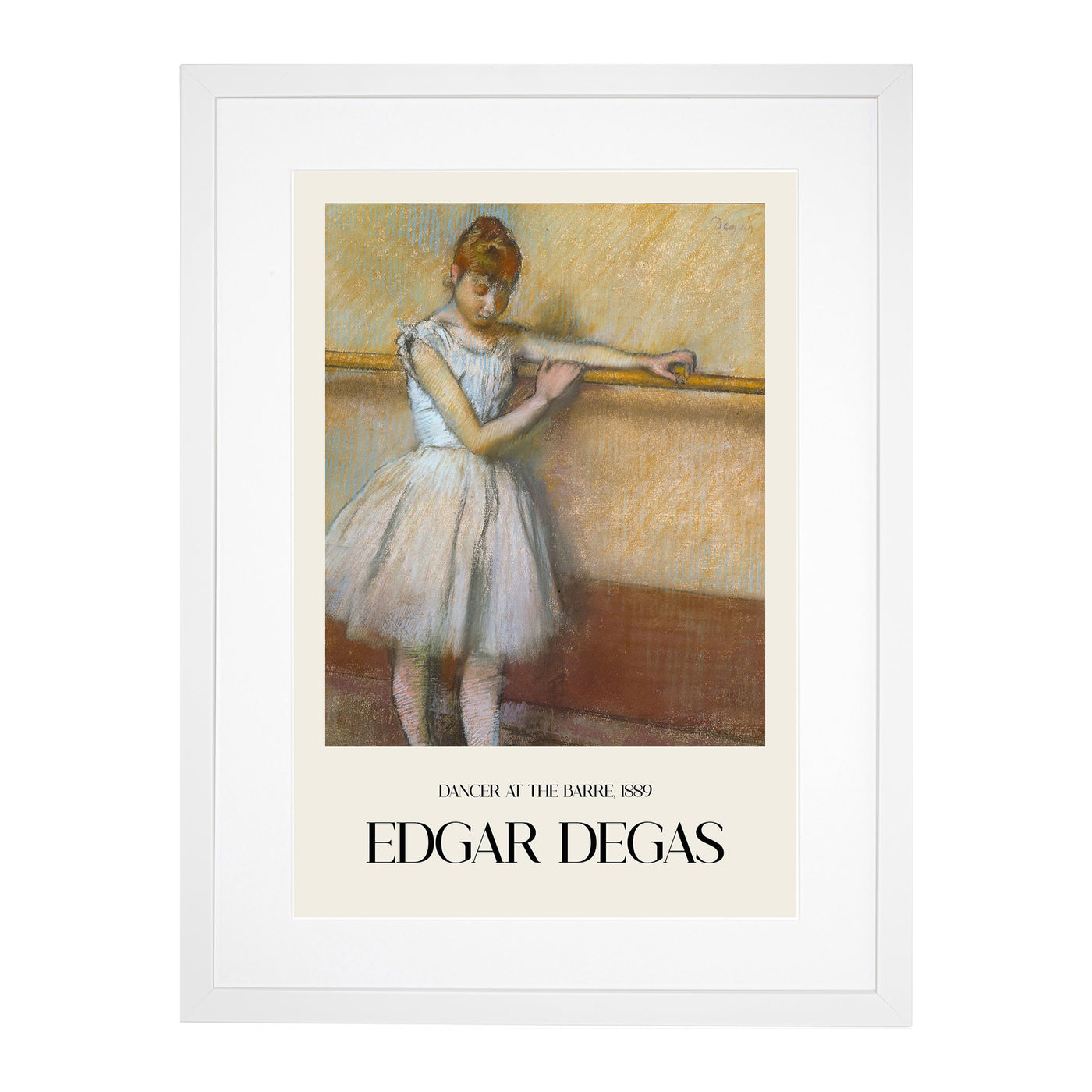 Ballet Ballerina Dancer At The Bar Print By Edgar Degas