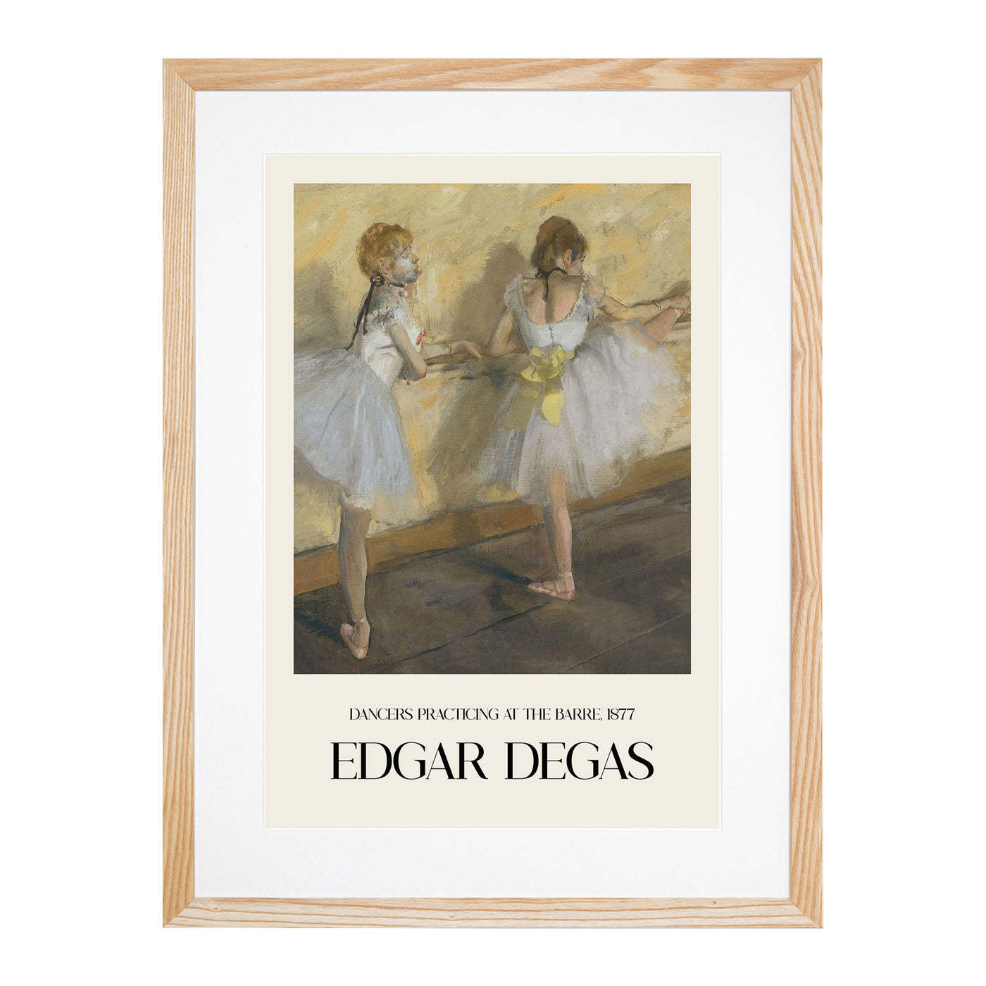 Ballet Ballerina Dancers Practicing At The Bar Print By Edgar Degas