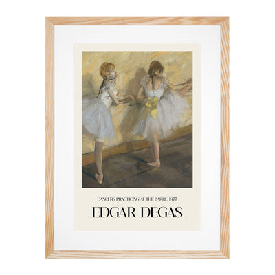 Ballet Ballerina Dancers Practicing At The Bar Print By Edgar Degas