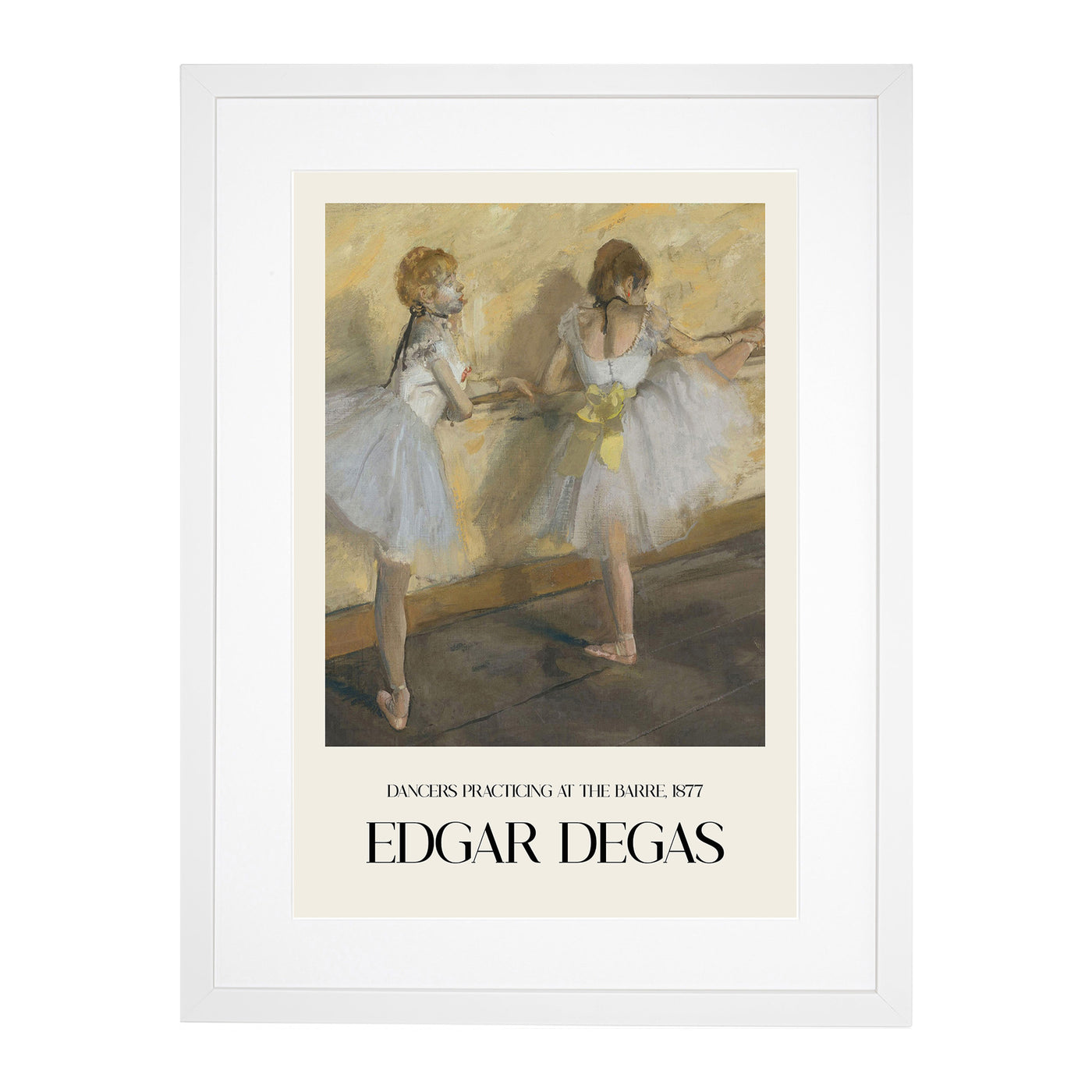 Ballet Ballerina Dancers Practicing At The Bar Print By Edgar Degas