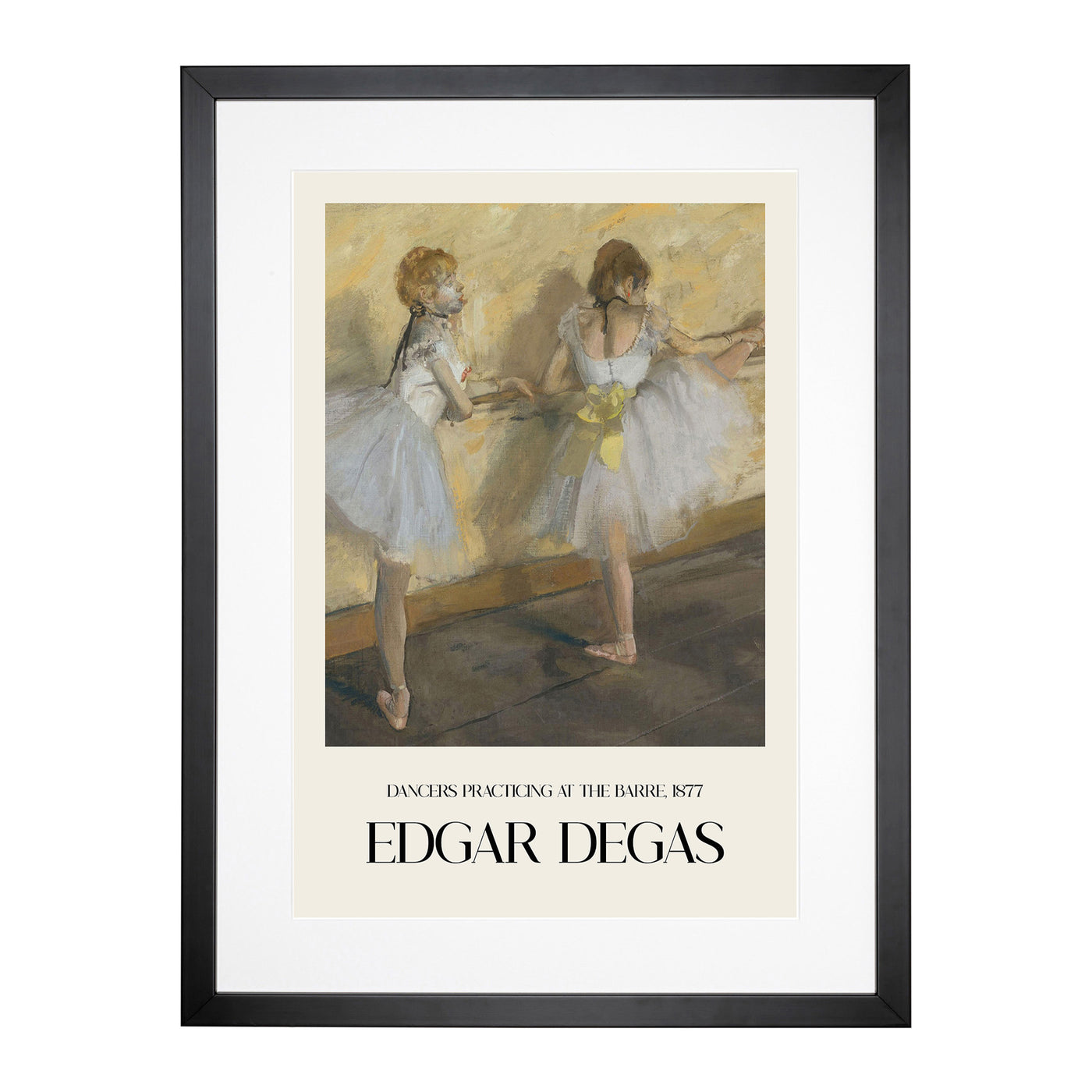 Ballet Ballerina Dancers Practicing At The Bar Print By Edgar Degas Framed Print Main Image